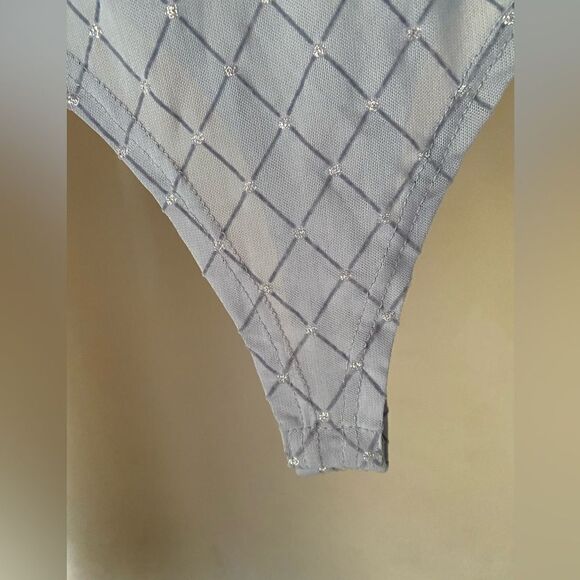 Semi-Sheer Fashion Pantyhose, Baby Blue, New - Picture 6 of 11